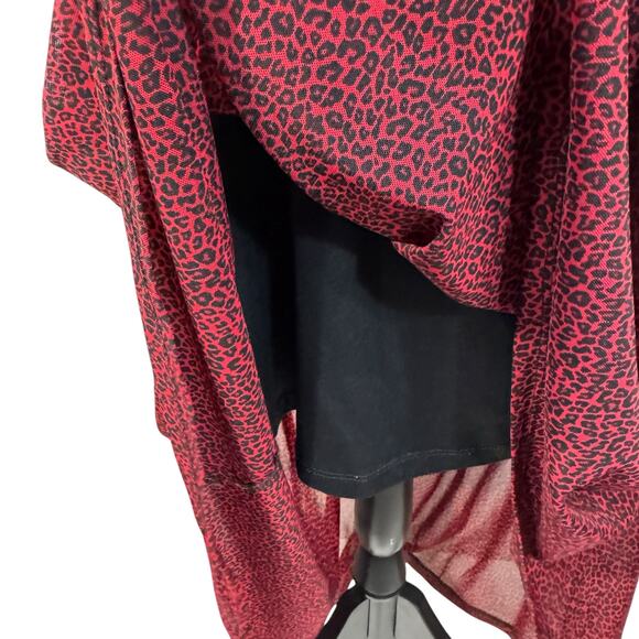 Torrid SZ 1 (1X-Large) Hi-Low Dress Leopard Print Sleeveless Stretch Scoop Neck - Picture 3 of 9